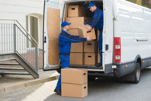 Professional movers handling a quick residential relocation in central London