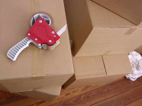 Packing and loading office equipment for a Mayfair relocation